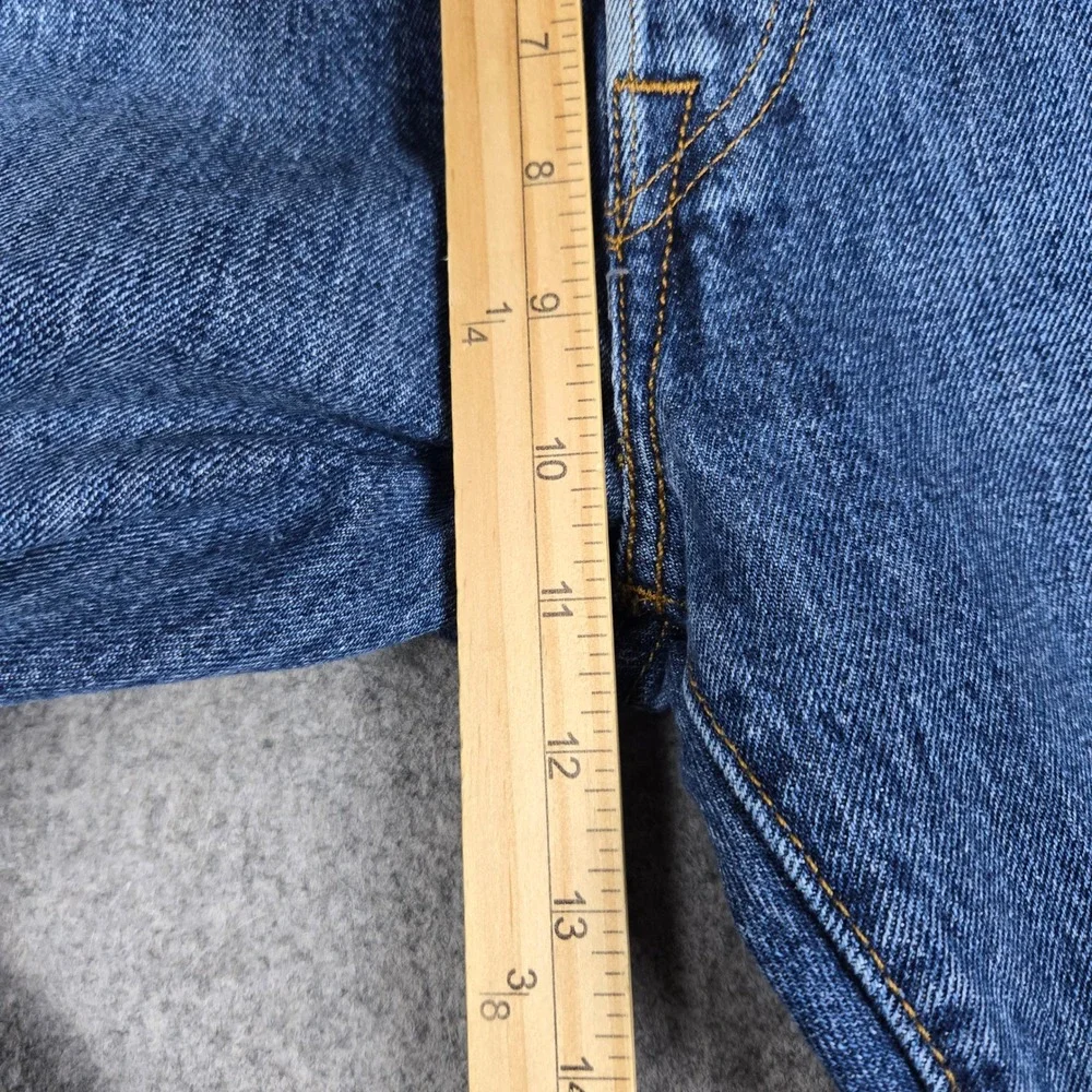 Levi 501 Jeans Mens 32x34 Blue Denim Patchwork Button Fly Straight Leg